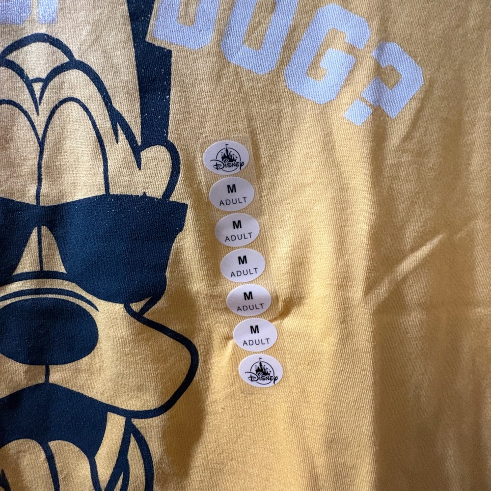 Disney Yellow Dog T-Shirt with Graphic - Picture 3 of 5